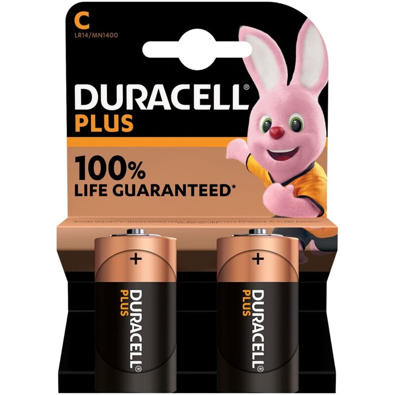 DURACELL PLUS POWER-BATTERI ALCALINA C LR14 2 ENHETER