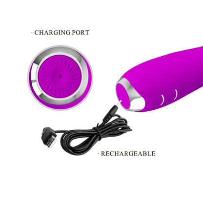 PRETTY LOVE - MOLLY VIBRATOR MED OPPLADBAR ROTASJON
