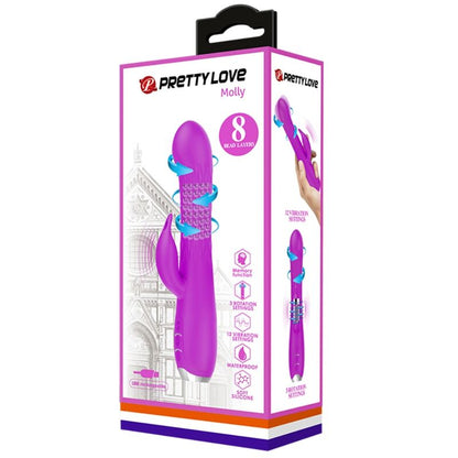 PRETTY LOVE - MOLLY VIBRATOR MED OPPLADBAR ROTASJON