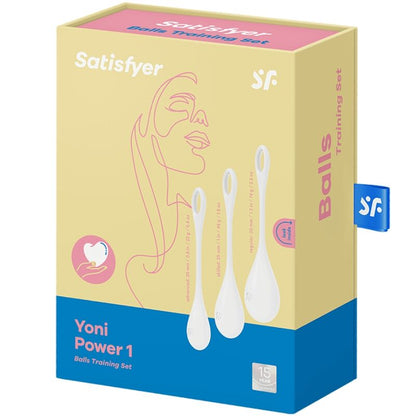 SATISFYER - YONI POWER 1 TRENINGSSETT HVITT