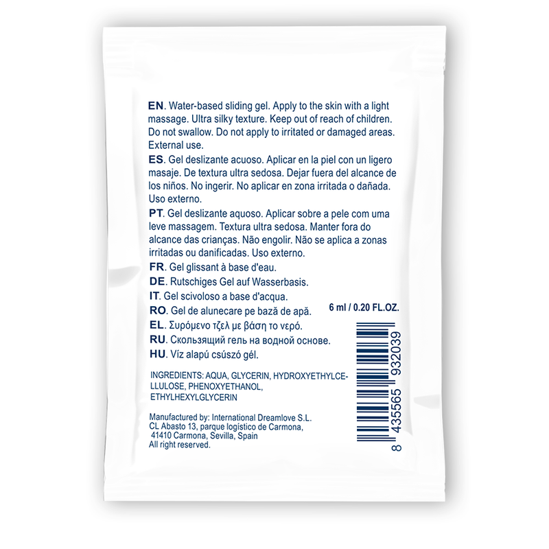 WATERFEEL - NØYTRAL VANNBASERT GLIDGEL 6 ML