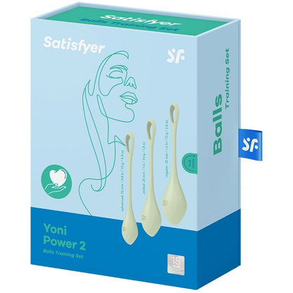 SATISFYER - YONI POWER 2 TRENINGSSETT GRØNT