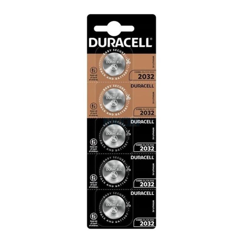DURACELL - KNAPPBATTERI LITIO CR2032 3V 5 ENHETER