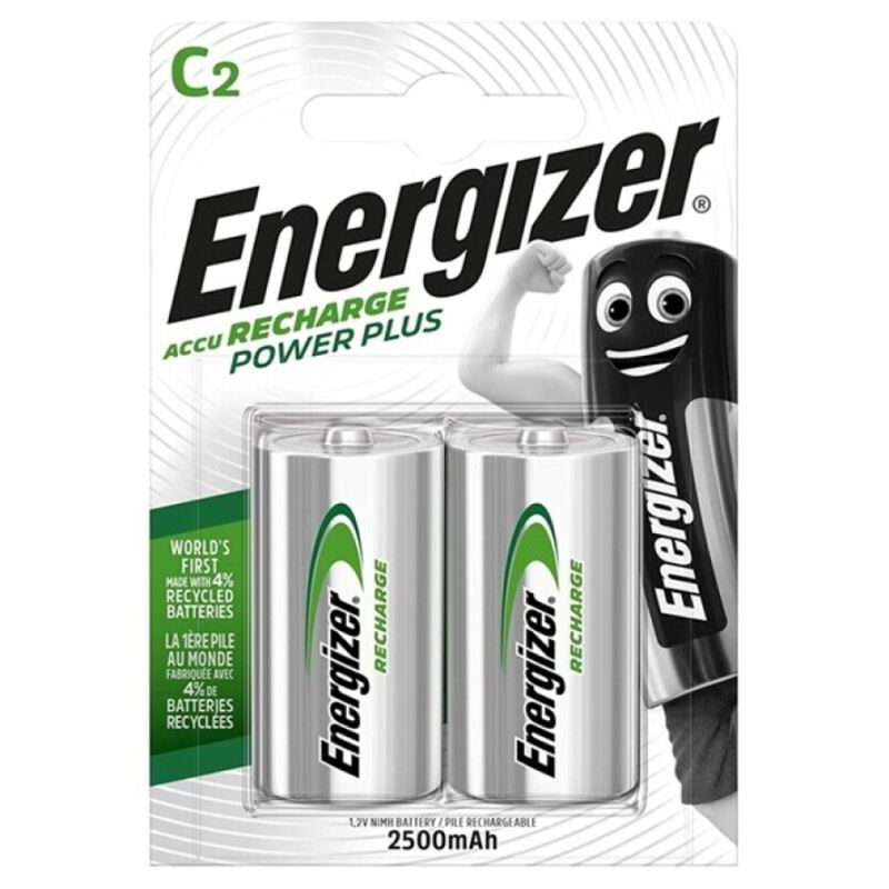 ENERGIZER - POWER PLUS OPPLADBART BATTERI HR14 C 2500mAh 2 ENHETER