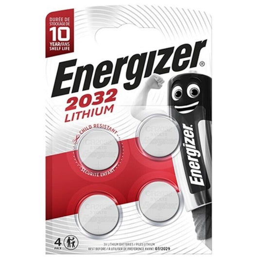 ENERGIZER - BATTERI LITIUMKNAPP CR2032 3V 4 ENHETER