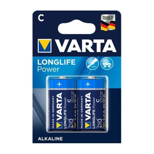 VARTA - LONGLIFE POWER ALKALISKE BATTERIER C LR14 2 ENHETER