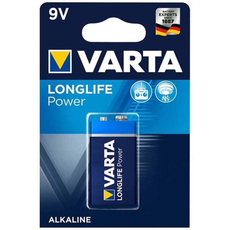 VARTA - LONGLIFE POWER ALKALISK BATTERI 9V LR61 1 ENHET