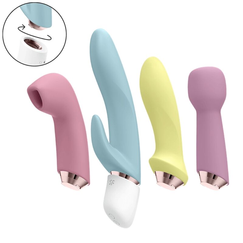 SATISFYER - MARVELOUS SETT MED FIRE VIBRATORER OG LUFTPULS