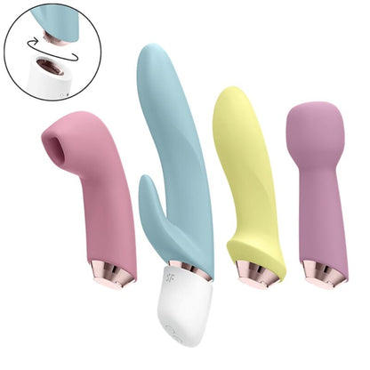 SATISFYER - MARVELOUS SETT MED FIRE VIBRATORER OG LUFTPULS