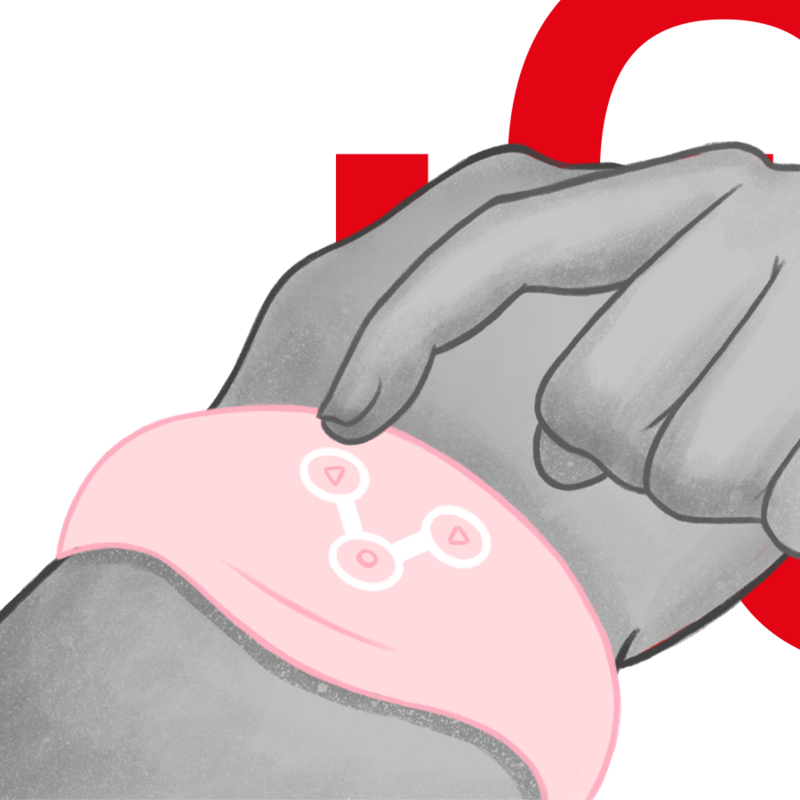 WATCHME – TRÅDLØS TEKNOLOGIKLOKKE MYK ROSA