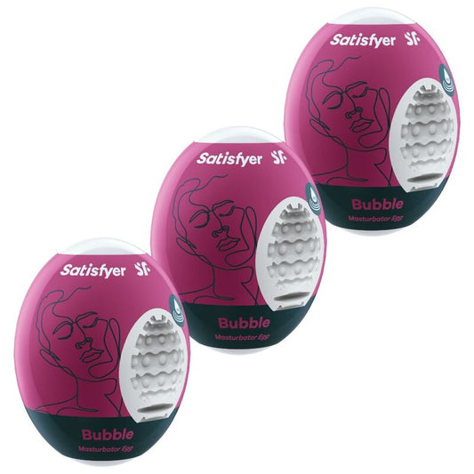 SATISFYER - 3 MASURBASTOR EGGS BUBBLE