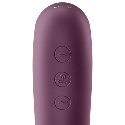 SATISFYER - DUAL KISS AIR PULSE VIBRATOR VINRØD