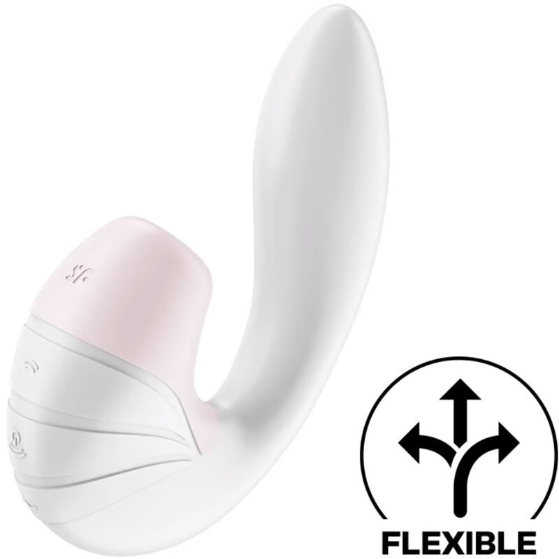 SATISFYER - SUPERNOVA LUFTPULSSTIMULATOR OG VIBRASJON HVIT