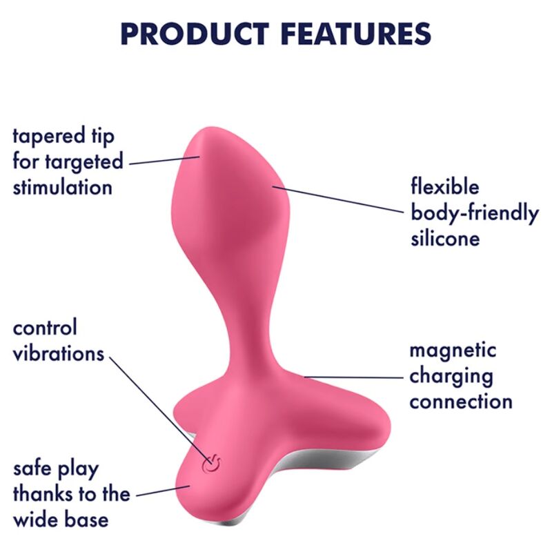 SATISFYER - GAME CHANGER PLUGGVIBRATOR ROSA