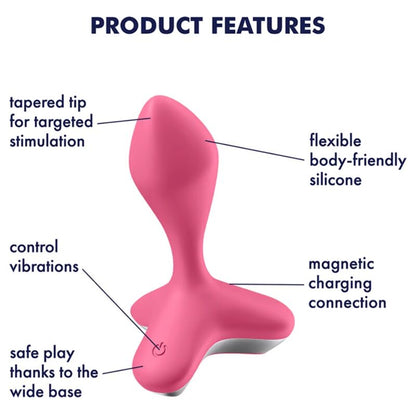 SATISFYER - GAME CHANGER PLUGGVIBRATOR ROSA