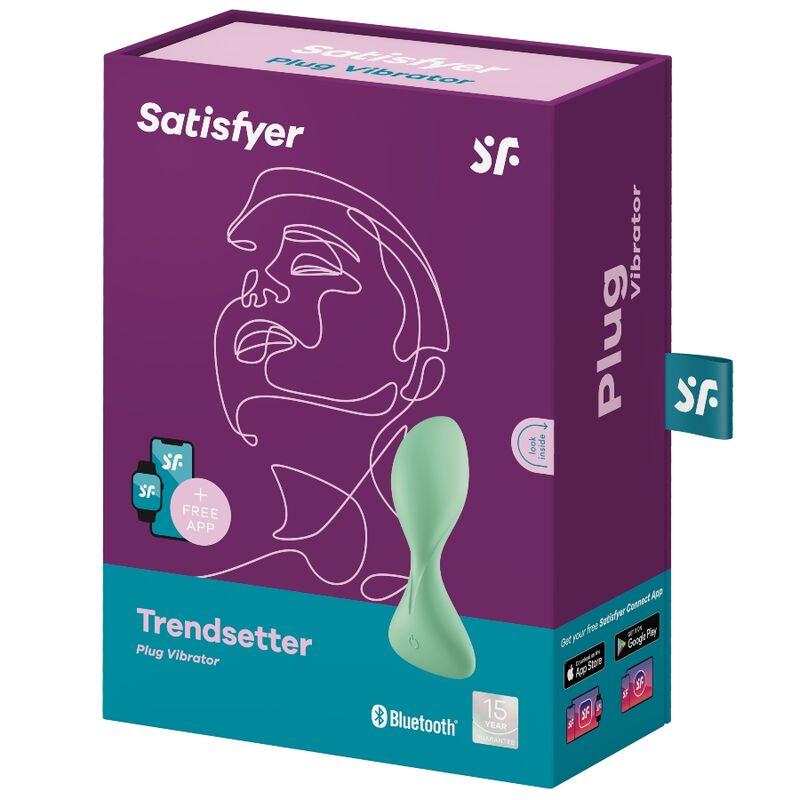 SATISFYER - TRENDSETTER VIBRERINGSPLUGG APP GRØNN