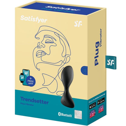 SATISFYER - TRENDSETTER VIBRERINGSPLUGG APP SVART