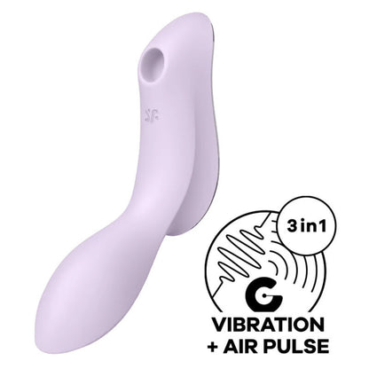SATISFYER - CURVY TRINITY 2 AIR PULSE VIBRATOR LILLA
