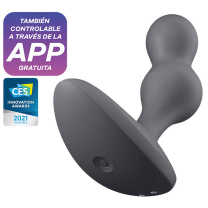 SATISFYER - DEEP DIVER VIBRERINGSPLUGG APP GRÅ