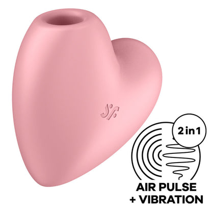 SATISFYER - CUTIE HEART LUFTPULSSTIMULATOR OG VIBRATOR ROSA
