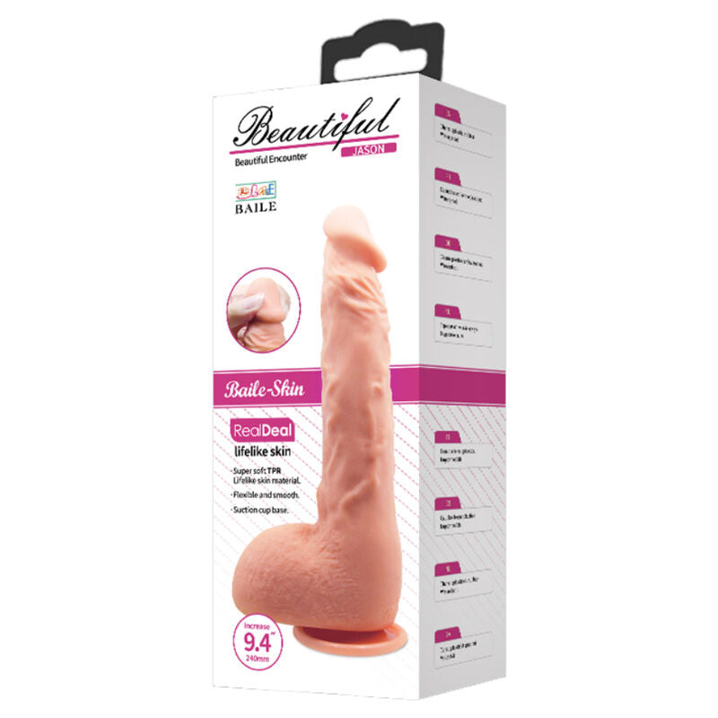 BAILE - REALISTISK DILDO JASON NATURLIG 24 CM