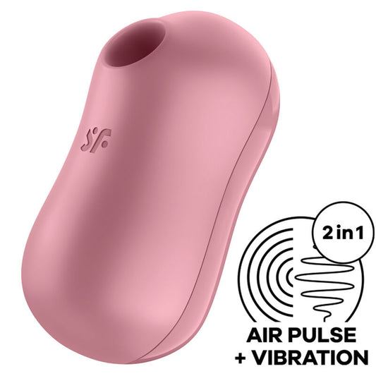 SATISFYER - COTTON CANDY LUFTPULSSTIMULATOR OG VIBRATOR ROSA