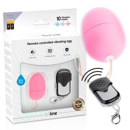 ONLINE - FJERNKONTROLL VIBRERENDE EGG ROSA