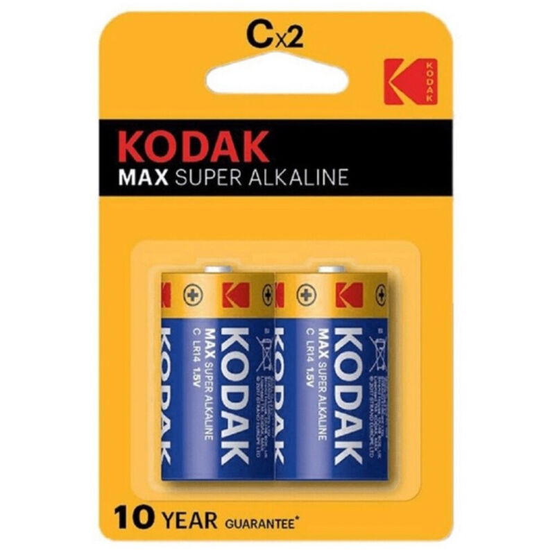 KODAK - MAX ALKALINBATTERI C LR14 2 ENHETER
