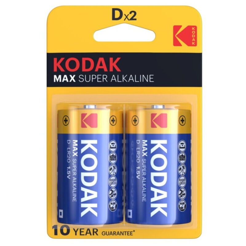 KODAK - MAX ALKALINBATTERI D LR20 2 ENHETER