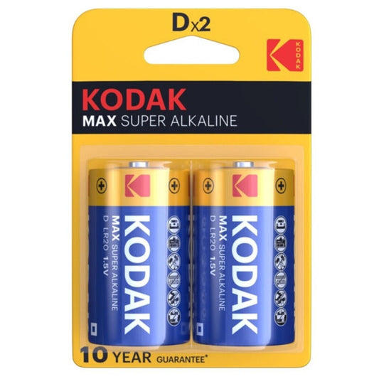 KODAK - MAX ALKALINBATTERI D LR20 2 ENHETER