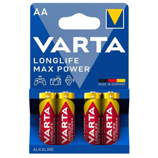 VARTA - MAX POWER ALKALISKE BATTERIER AA LR6 4 ENHETER