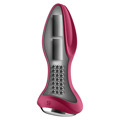 SATISFYER - ROTATOR PLUG 2+ VIBRERINGSPLUG APP RØD