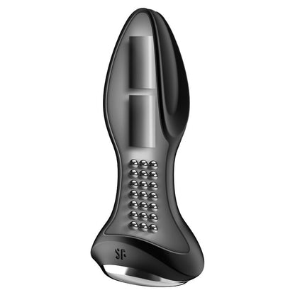 SATISFYER - ROTATOR PLUG 2+ VIBRERINGSPLUG APP SVART