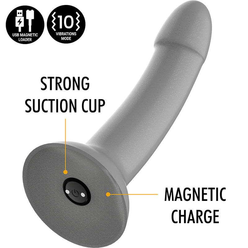 MYTOLOGI - RUNE MAJESTIC DILDO S - VIBRATOR WATCHME TRÅDLØS TEKNOLOGI KOMPATIBEL