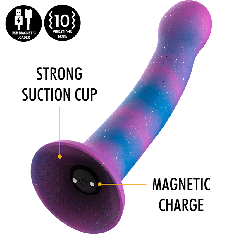 MYTOLOGI - DION GALACTIC DILDO S - VIBRATOR WATCHME TRÅDLØS TEKNOLOGIKOMPATIBEL