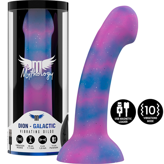 MYTOLOGI - DION GALACTIC DILDO M - VIBRATOR WATCHME TRÅDLØS TEKNOLOGI KOMPATIBEL
