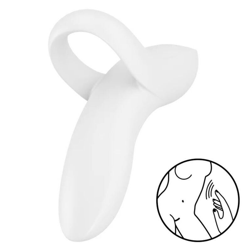 SATISFYER - BOLD LOVER FINGERVIBRATOR HVIT
