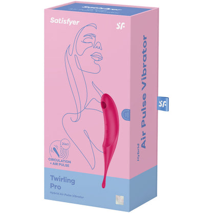 SATISFYER - TWIRLING PRO LUFTPULSSTIMULATOR OG VIBRATOR RØD