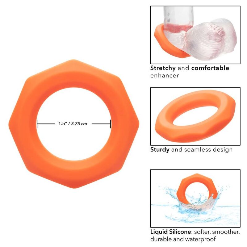 CALEXOTICS - ALPHA SEXAGON RING ORANSJE