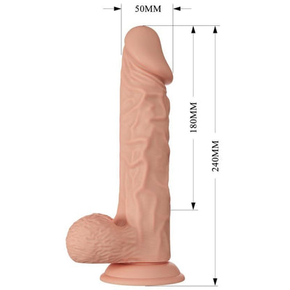BAILE - BEAUTIFUL ENCOUNTER BURAQ FLEKSIBEL REALISTISK DILDO 24 CM NATURLIG