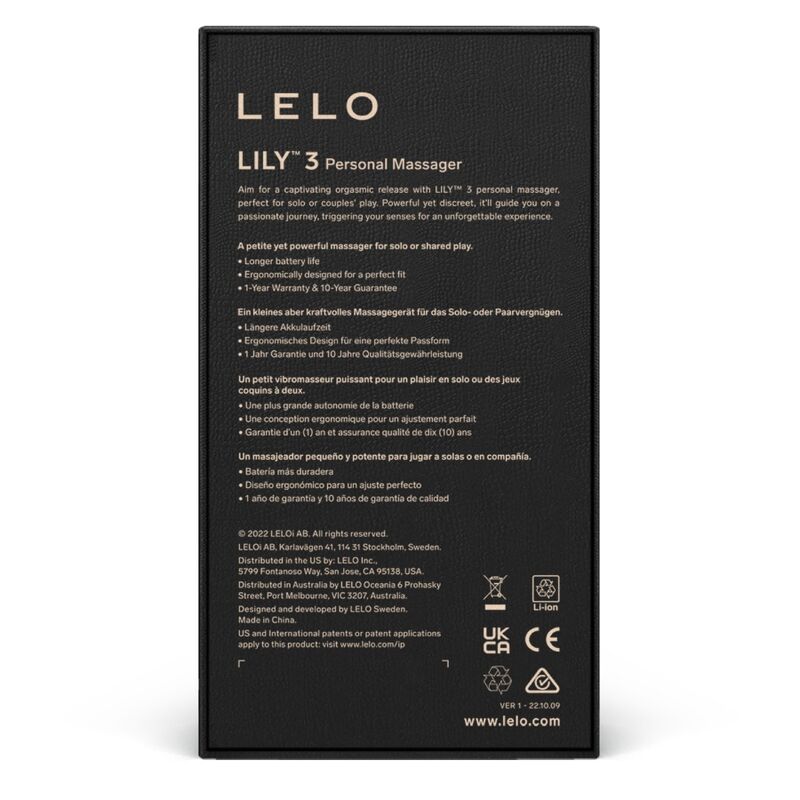 LELO - LILY 3 PERSONLIG MASSASJEAPPARAT - AQUA GRØNN