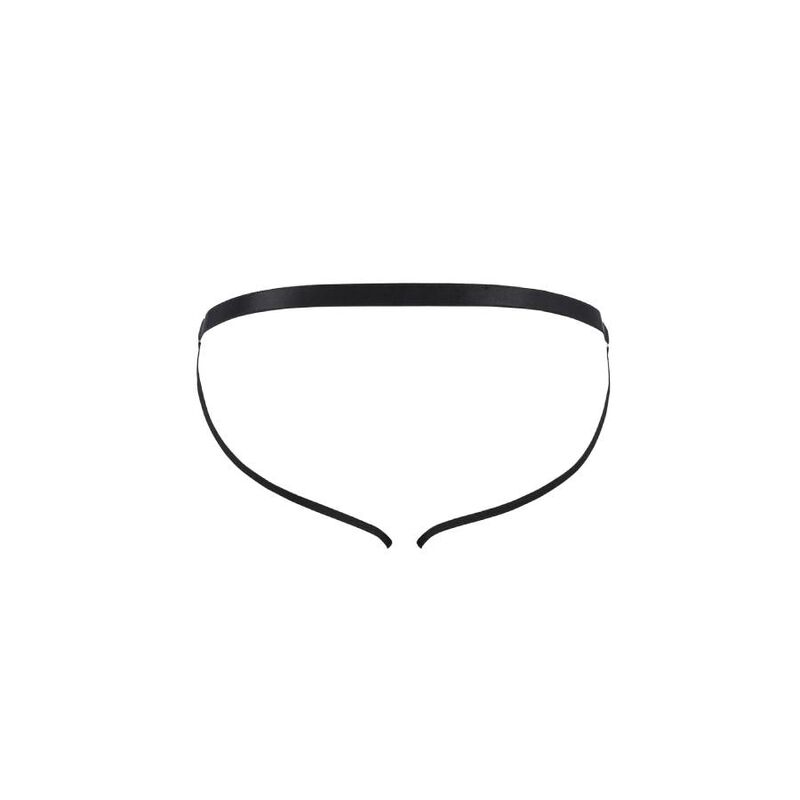 PASSION - 034 SLIP ÅPEN LUKE SVART L/XL