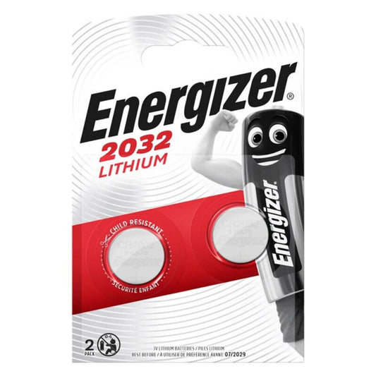 ENERGIZER - BATTERI LITIUMKNAPP CR2032 3V 2 ENHETER
