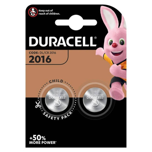 DURACELL - KNAPPBATTERI LITIO CR2016 3V 2 ENHETER
