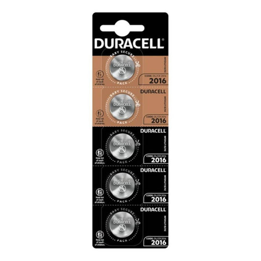 DURACELL - KNAPPBATTERI LITIO CR2016 3V 5 ENHETER