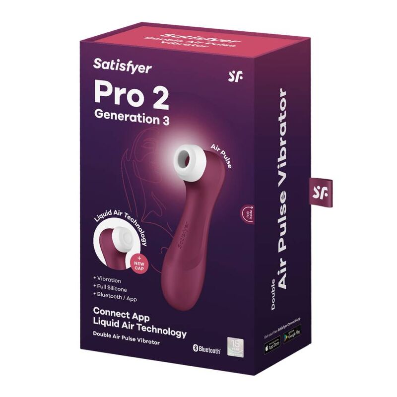 SATISFYER - PRO 2 GENERACIÓN 3 WINE RED BLUETOOTH &amp; APP