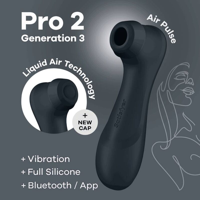 SATISFYER - PRO 2 GENERACIÓN 3 SVART BLUETOOTH &amp; APP