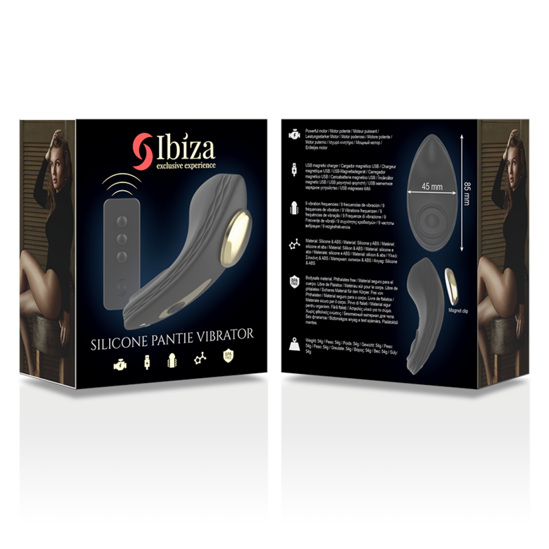 IBIZA - FJERNKONTROLL FOR VIBRATOR MED SILIKONTRUSER