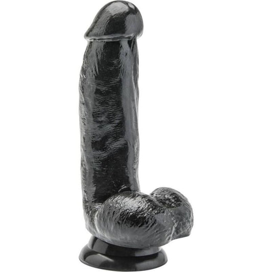 GET REAL - DILDO 12 CM MED BALLER SVART
