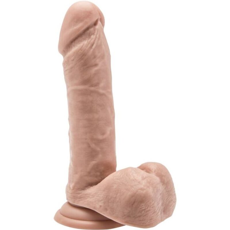 BLI VIRKELIG - DILDO 18 CM MED BALLER HUD